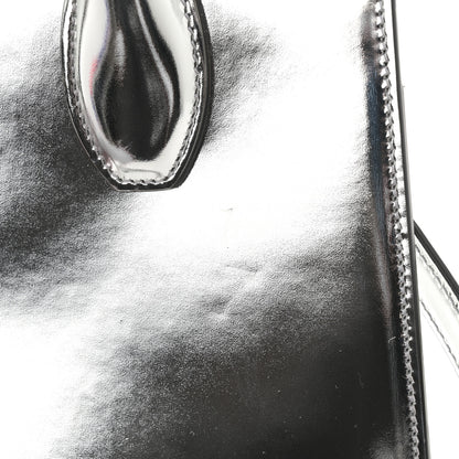 Salvatore Ferragamo Metallic Calfskin Small The Studio Box Bag Argento 11 of 13