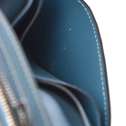 Hermes Epsom Bearn Compact Wallet Blue Jean 9 of 9