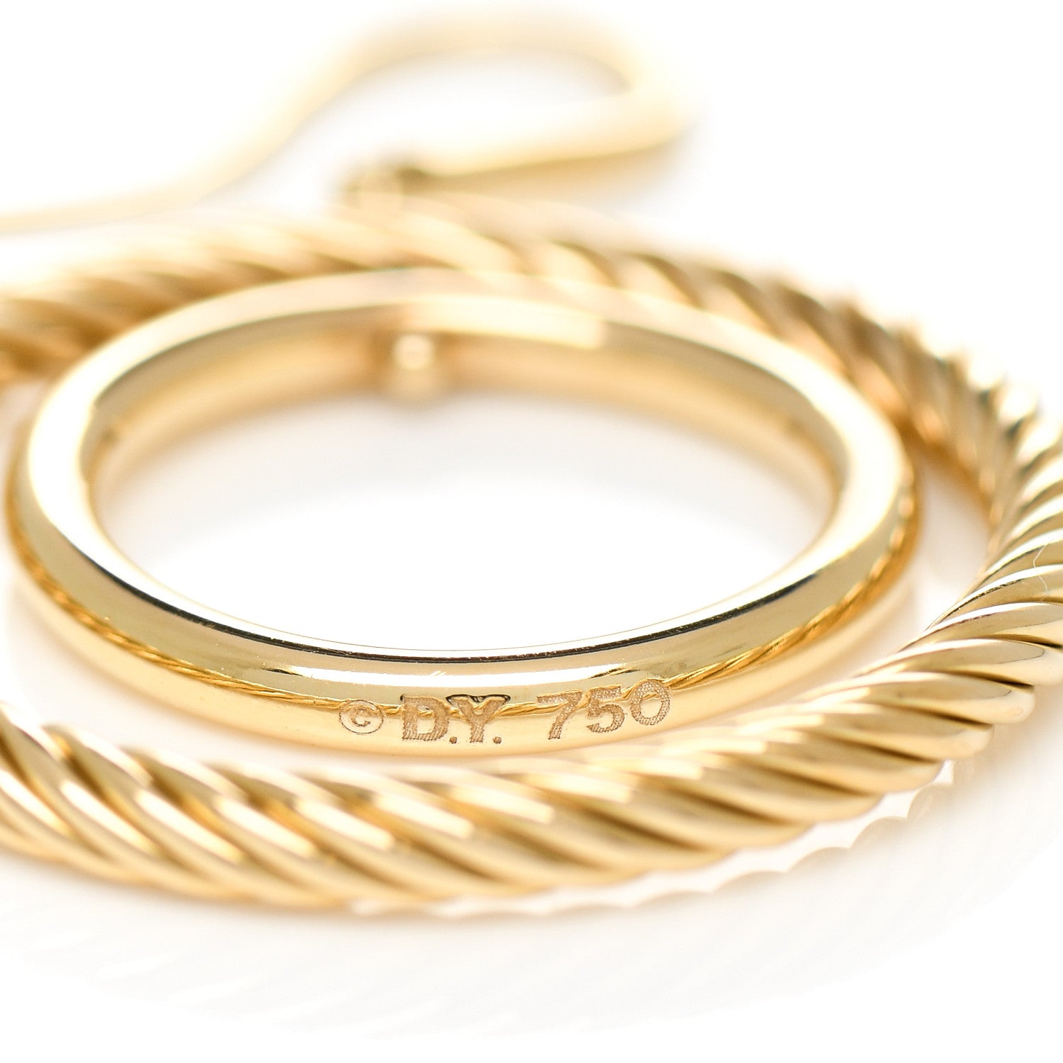 David Yurman 18K Yellow Gold Mobile Circle Earrings 4 of 4