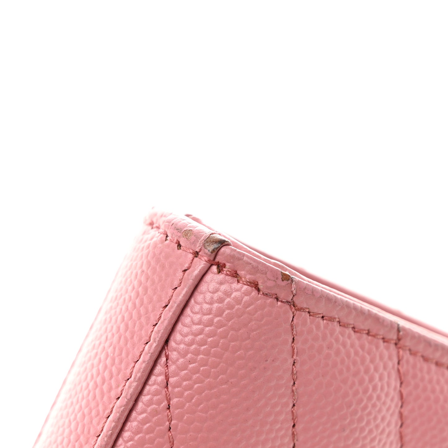 Grain De Poudre Matelasse Chevron Monogram Chain Wallet Tender Pink