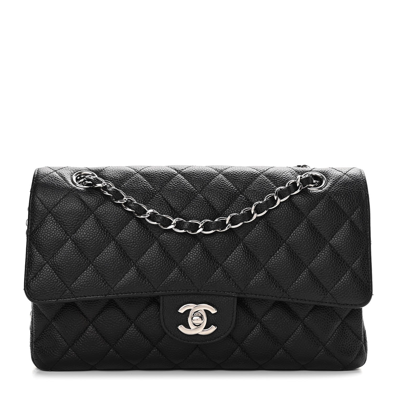 Chanel Caviar Quilted Medium Double Flap Black 1 of 12