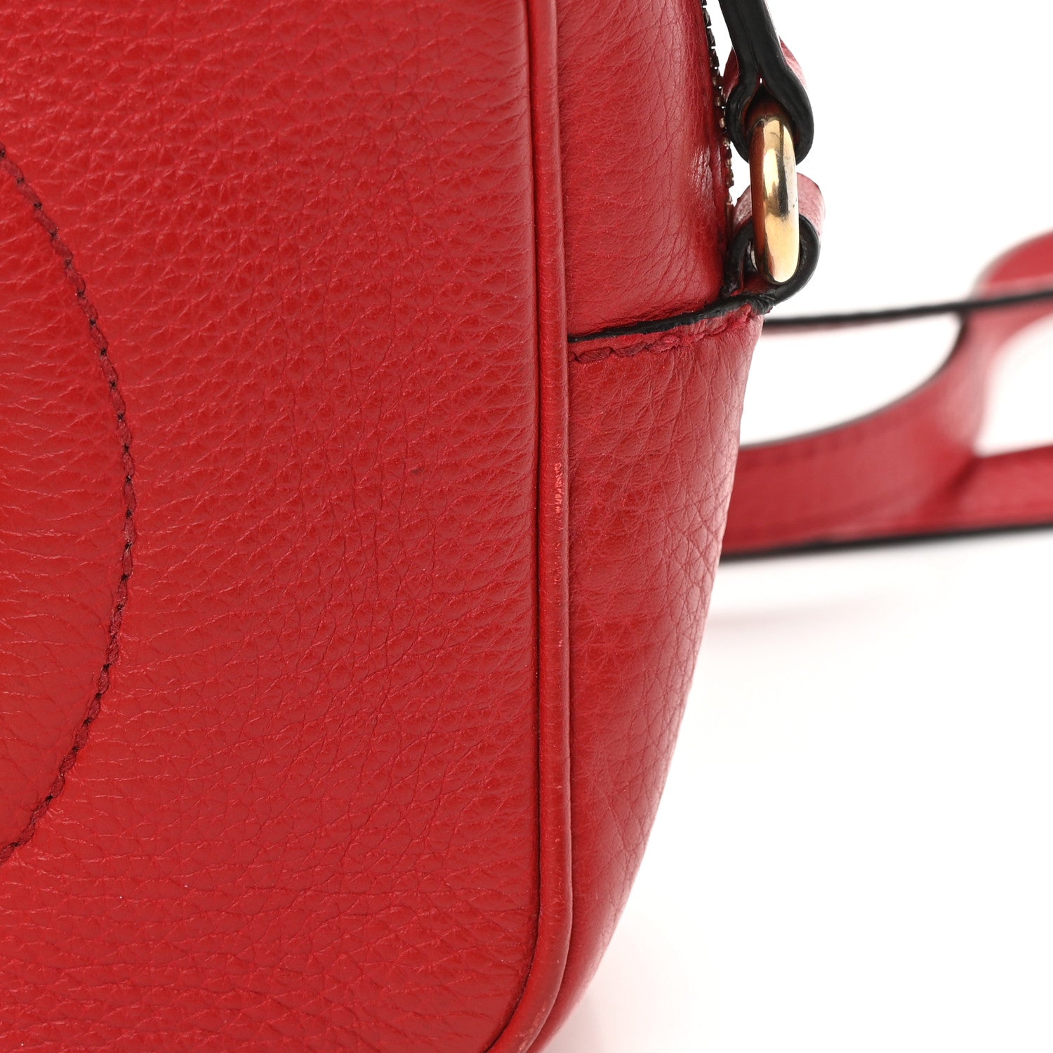 Gucci Pebbled Calfskin Small Soho Disco Bag Tabasco Red 12 of 17