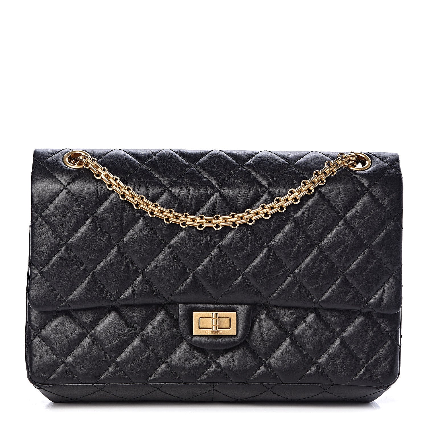 Chanel Aged Calfskin Quilted 2.55 Reissue 226 Flap Black 1 of 11