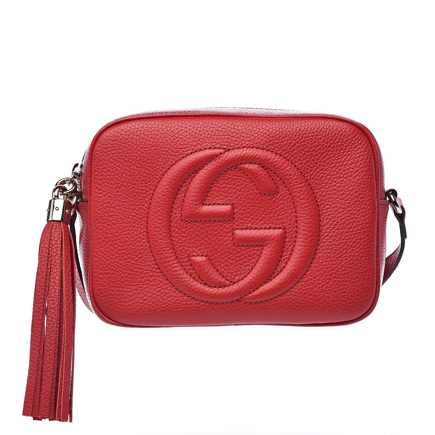 Pebbled Calfskin Small Soho Disco Bag Tabasco Red