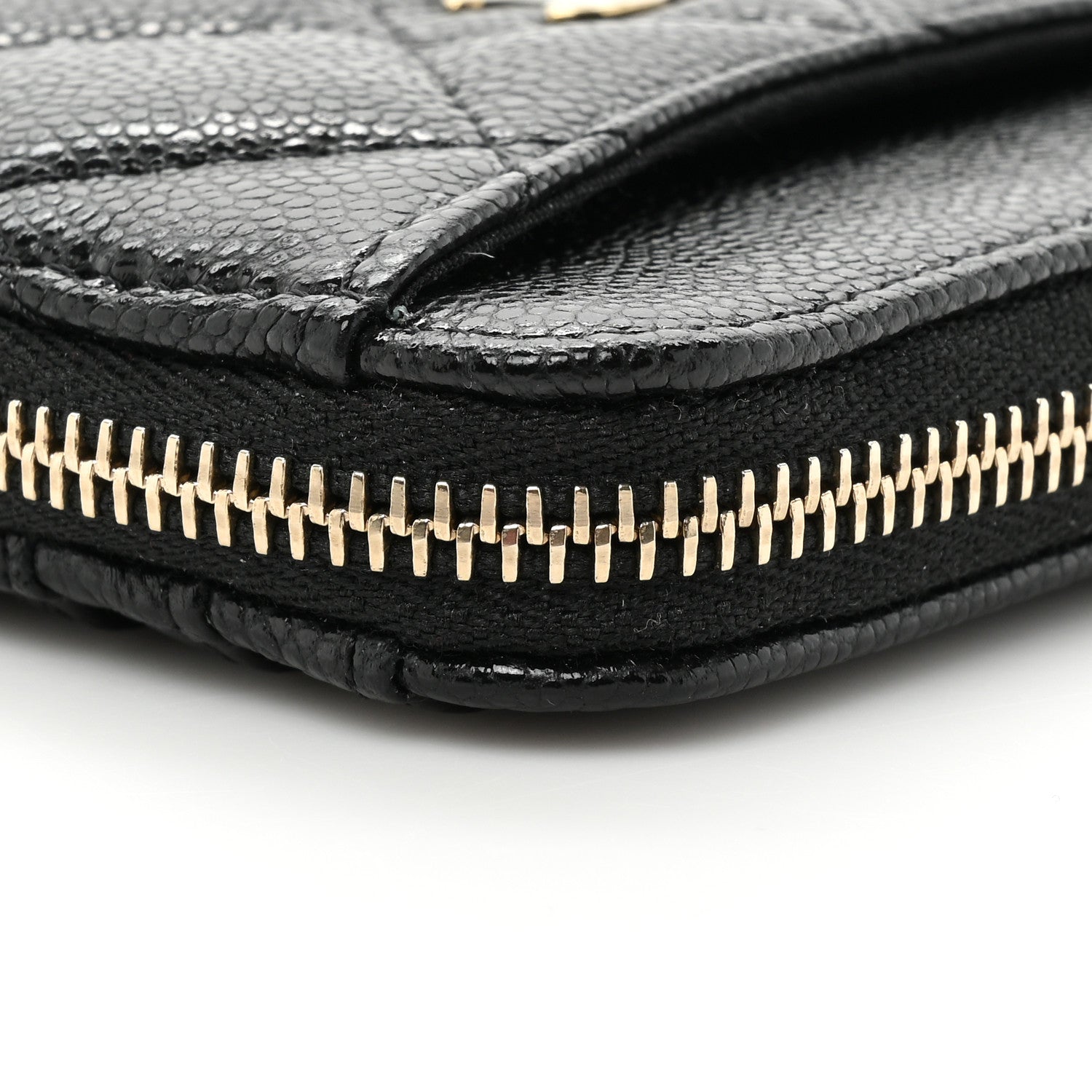 Chanel Caviar Quilted Zip Card Holder Wallet Black 11 of 11