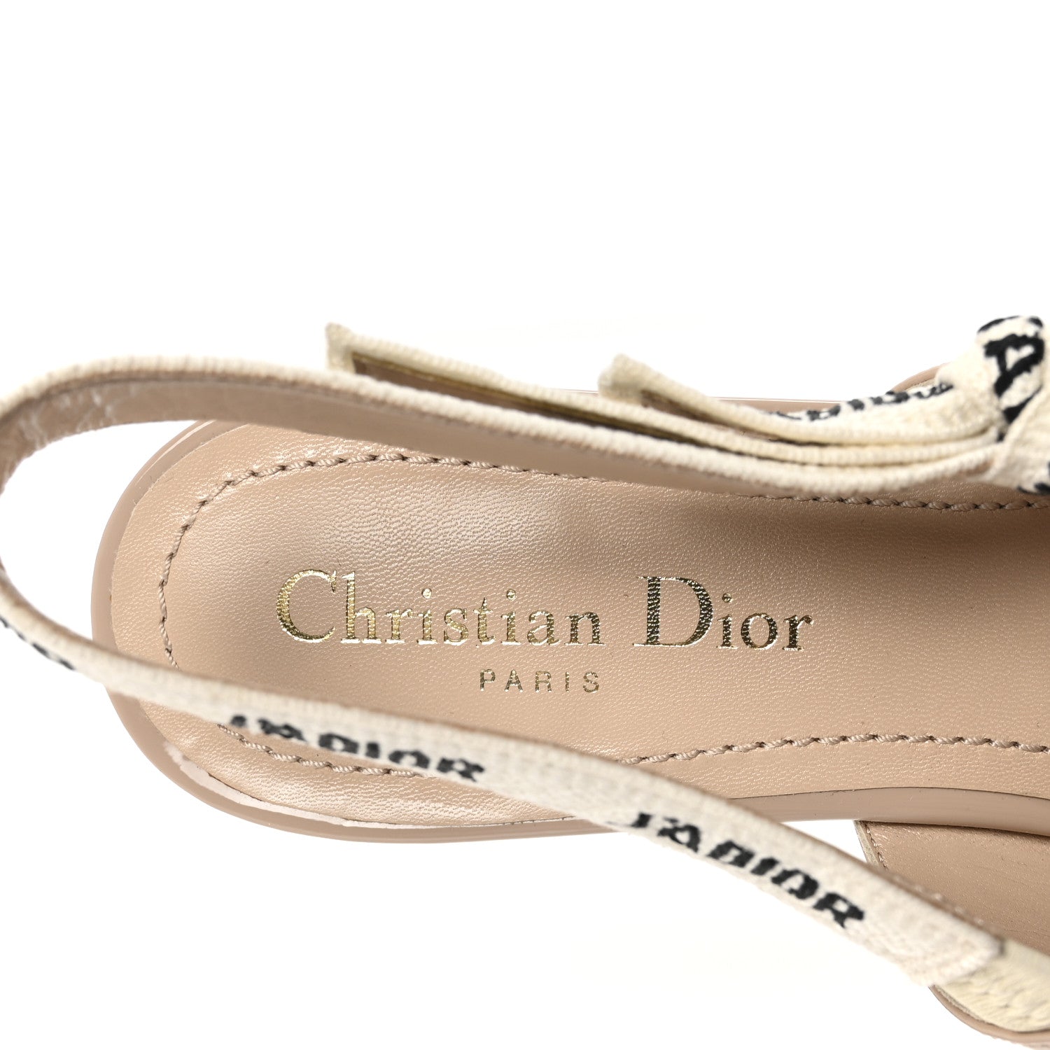 Christian Dior Patent Ribbon J'Adior Slingback Ballet Flats 39