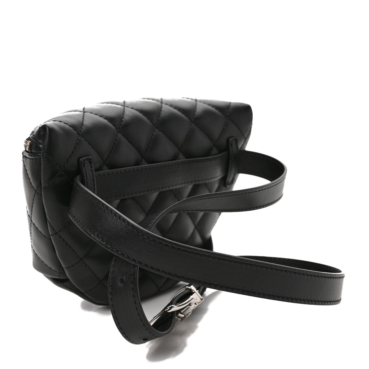 Chanel Calfskin Quilted Waist Belt Bag Black 3 of 9