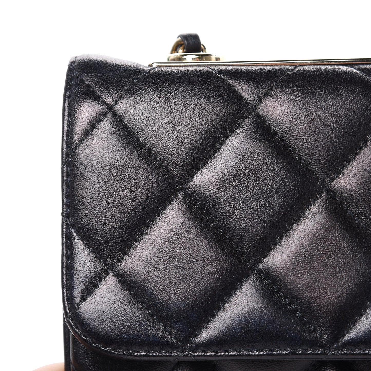 Lambskin Quilted Medium Trendy CC Flap Black