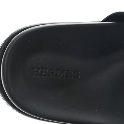Hermes Calfskin Womens Chypre Sandals 36 Black 6 of 8