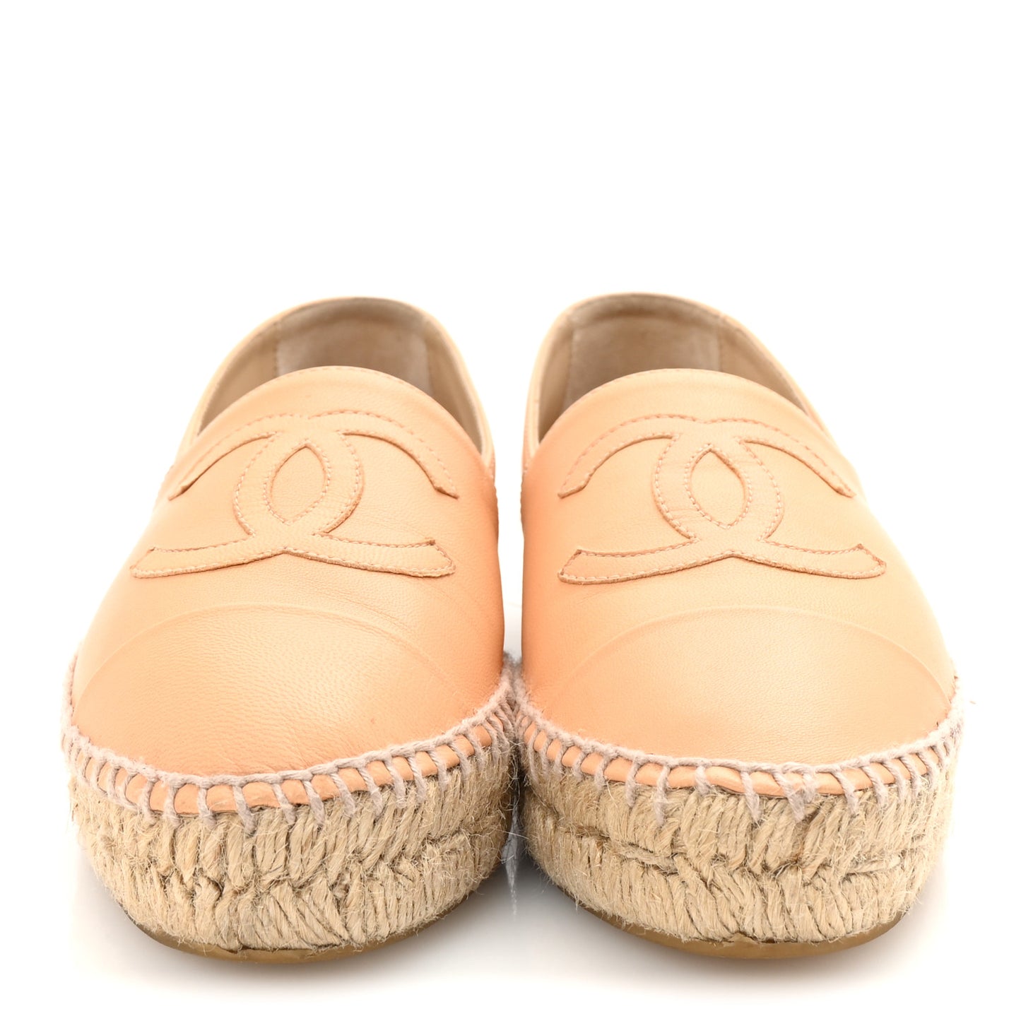 Lambskin CC Espadrilles 36 Nude