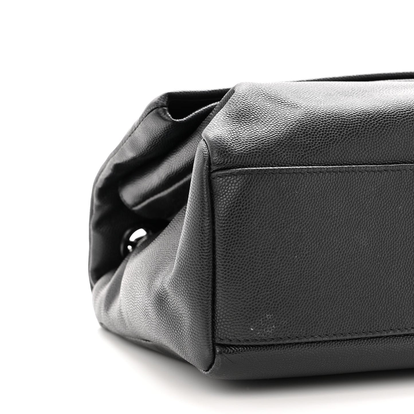 Grain De Poudre Medium West Hollywood Monogram Fold-Over Black