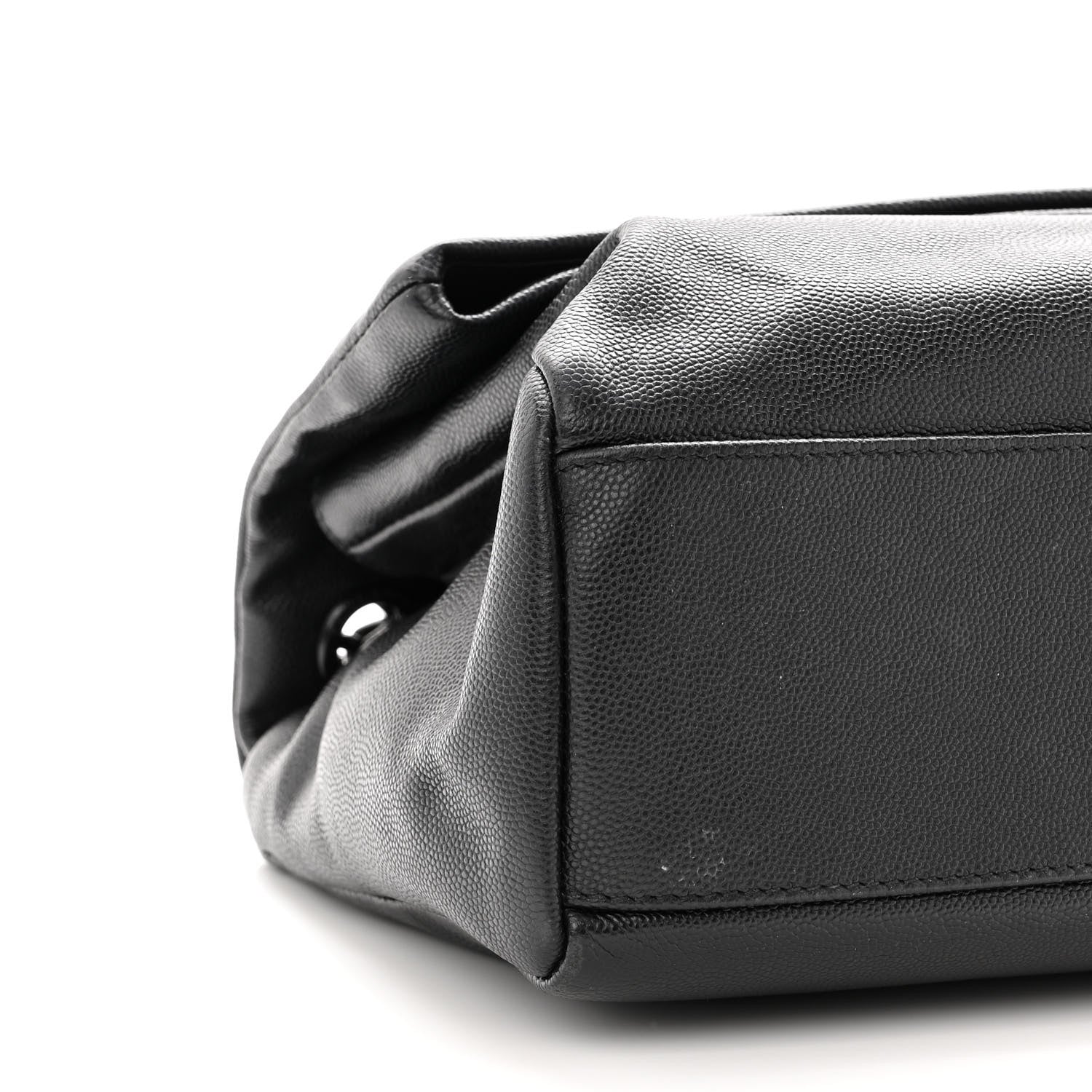 Saint Laurent Grain De Poudre Medium West Hollywood Monogram Fold-Over Black 9 of 10