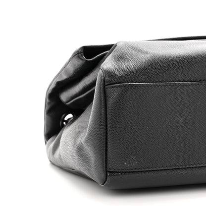Saint Laurent Grain De Poudre Medium West Hollywood Monogram Fold-Over Black 9 of 10