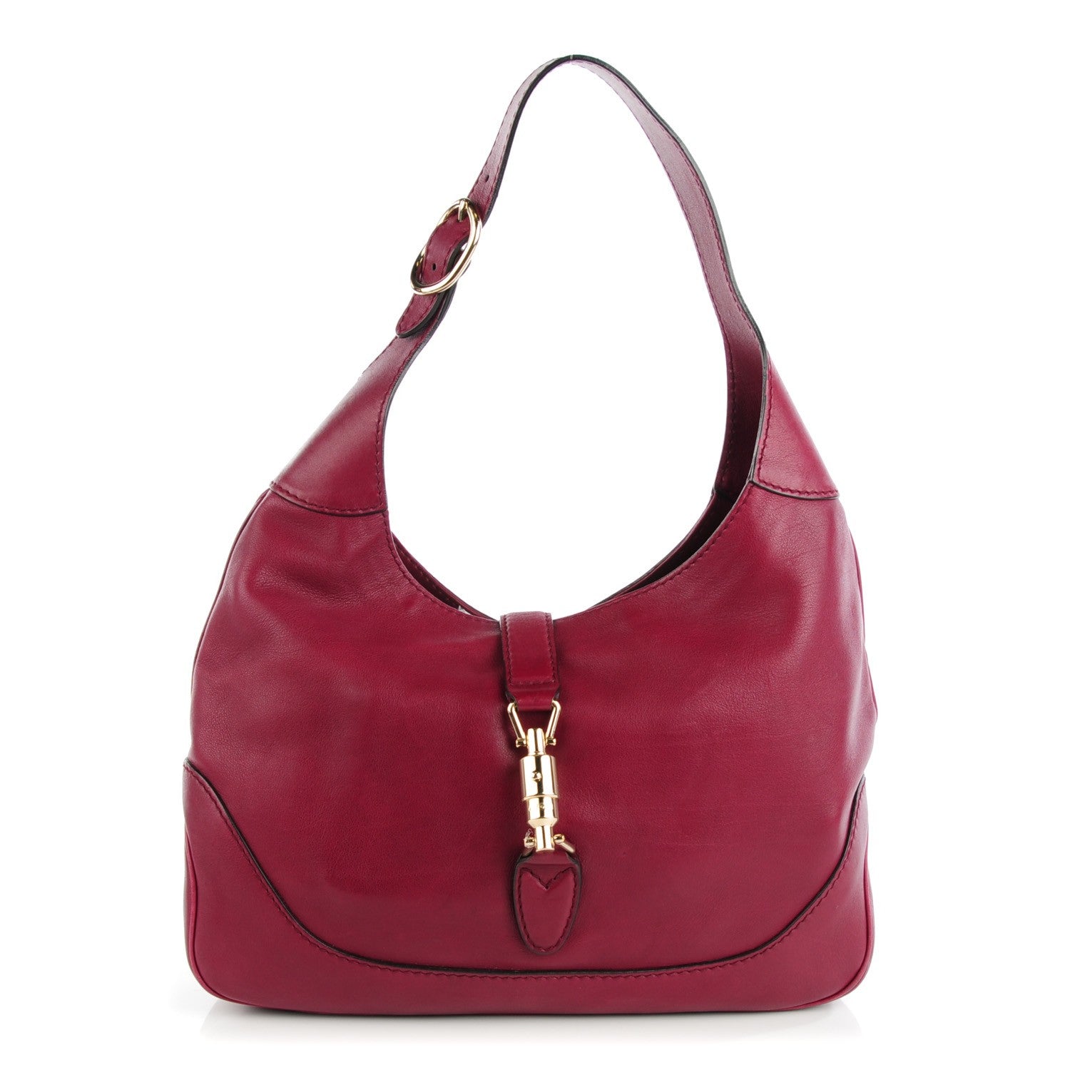 Gucci Calfskin Medium Jackie Soft Hobo Burgundy 1 of 7