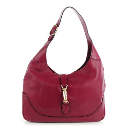 Gucci Calfskin Medium Jackie Soft Hobo Burgundy 1 of 7