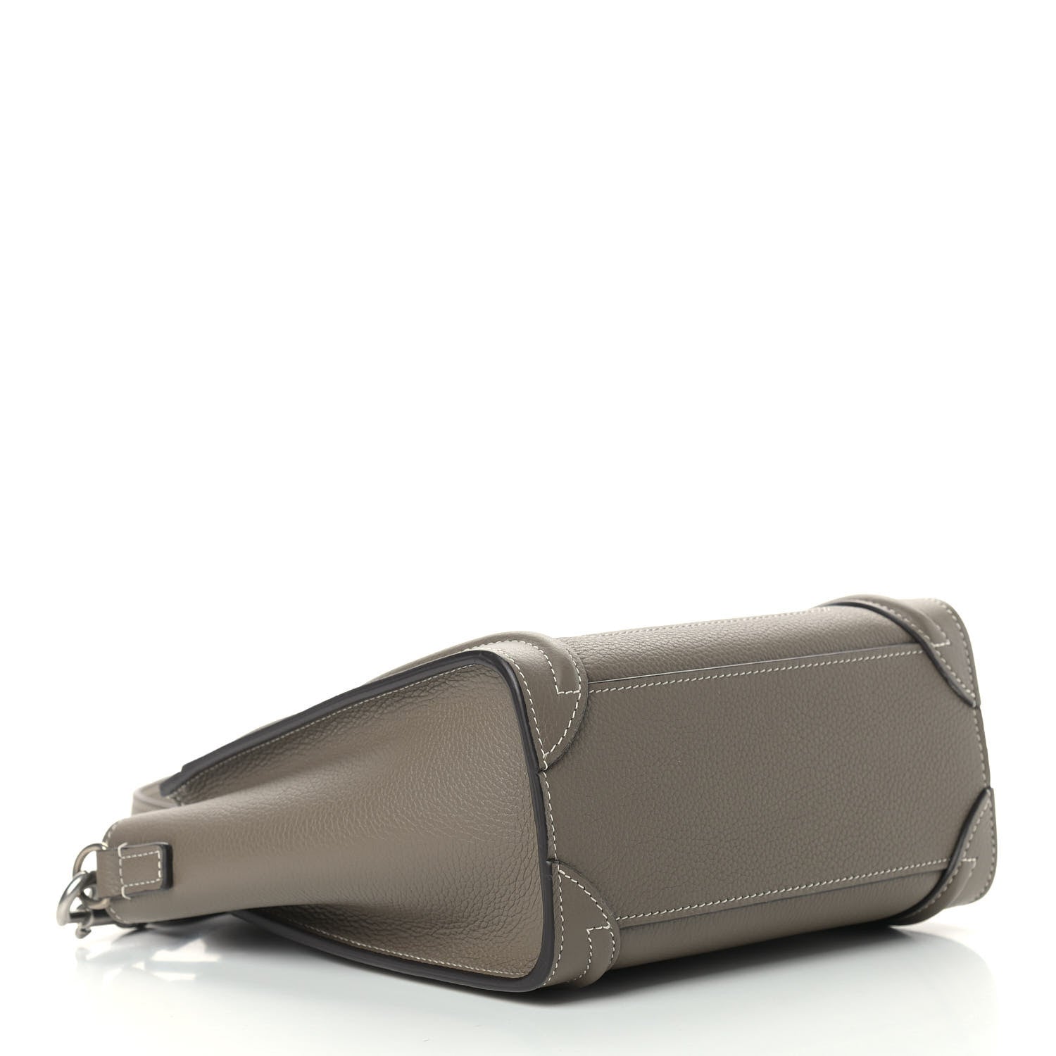 Celine Drummed Calfskin Nano Luggage Souris 4 of 11