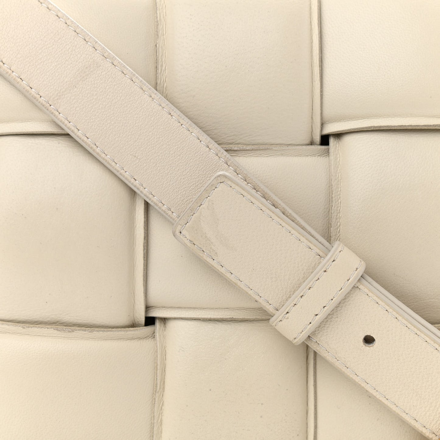 Nappa Maxi Intreccio Padded Cassette Crossbody Bag Plaster