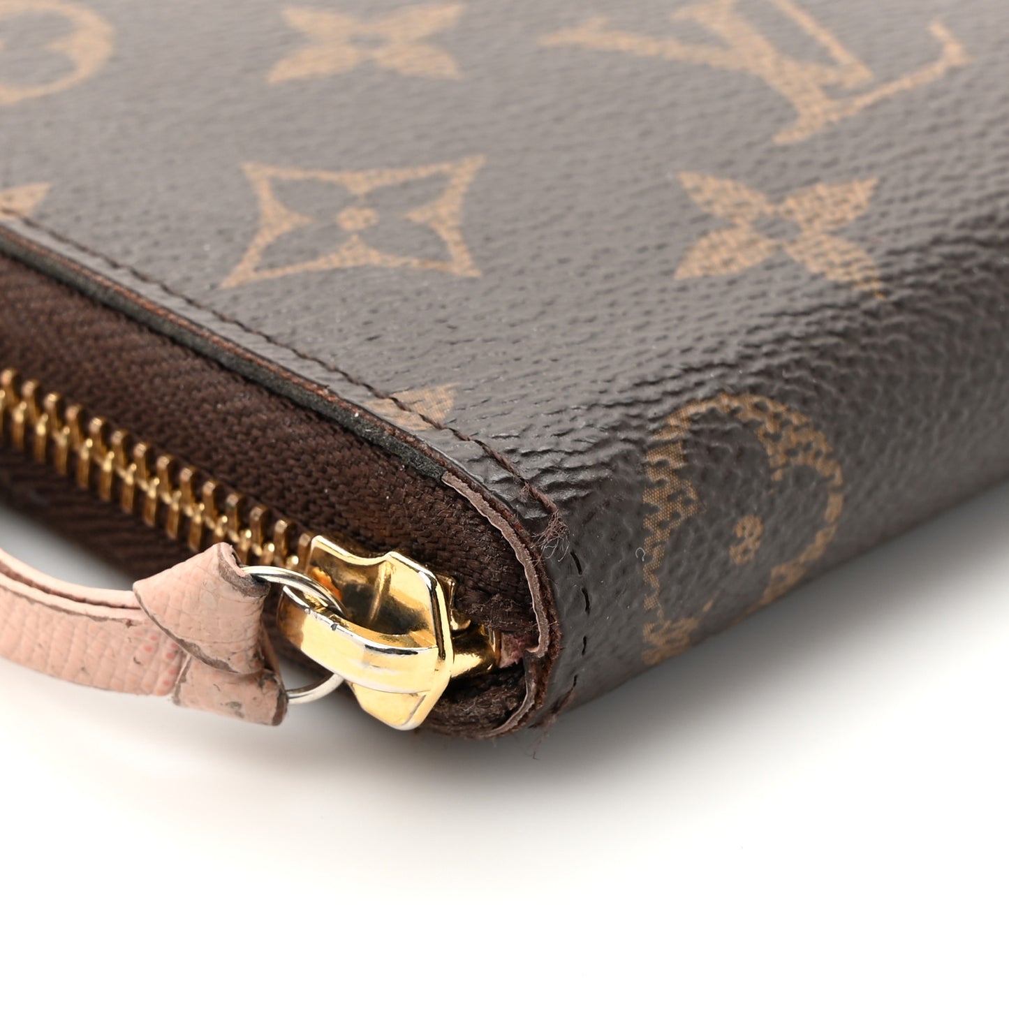 Monogram Clemence Wallet Rose Ballerine