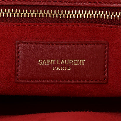 Saint Laurent Calfskin Small Sac De Jour Oxblood 6 of 10