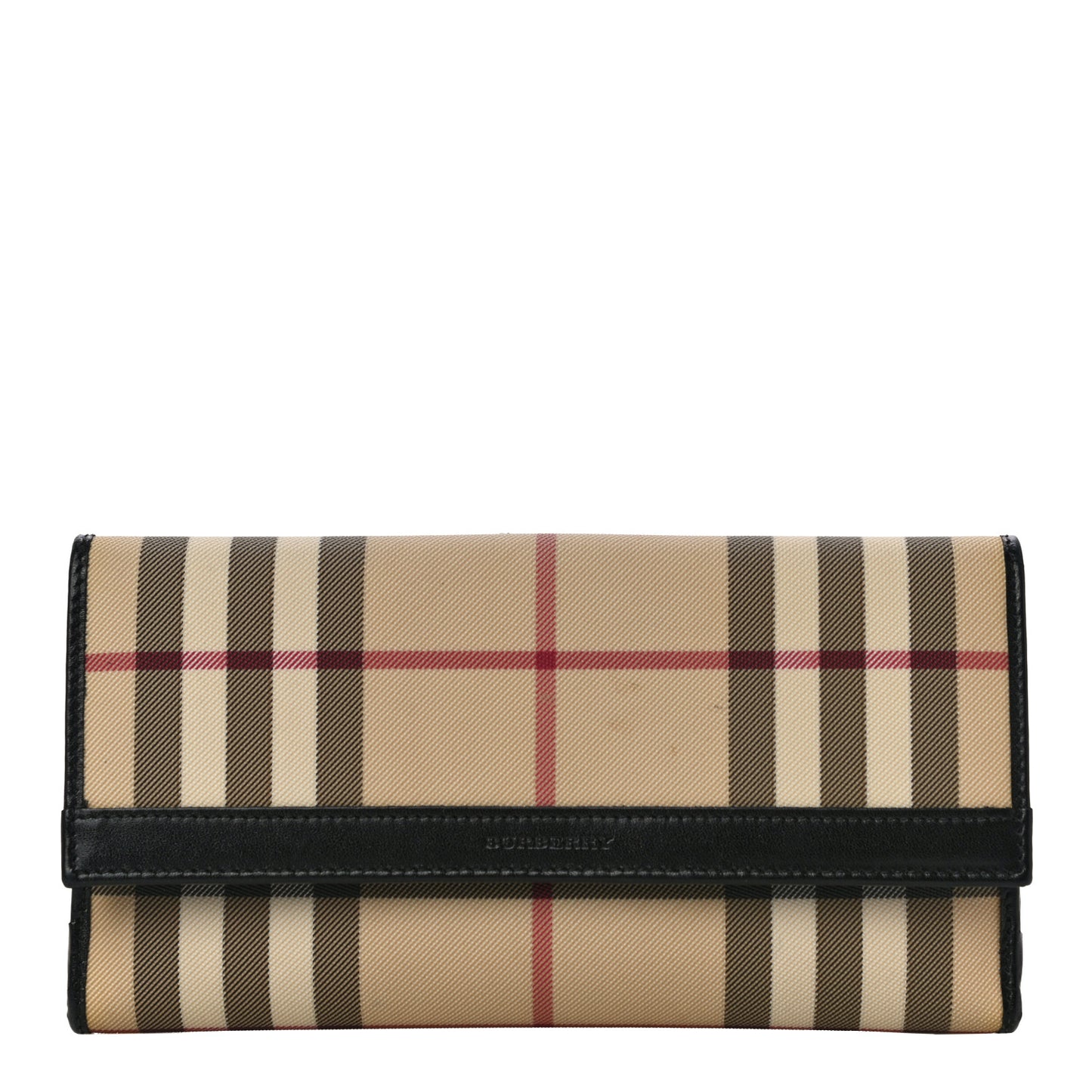 House Check Continental Wallet Black