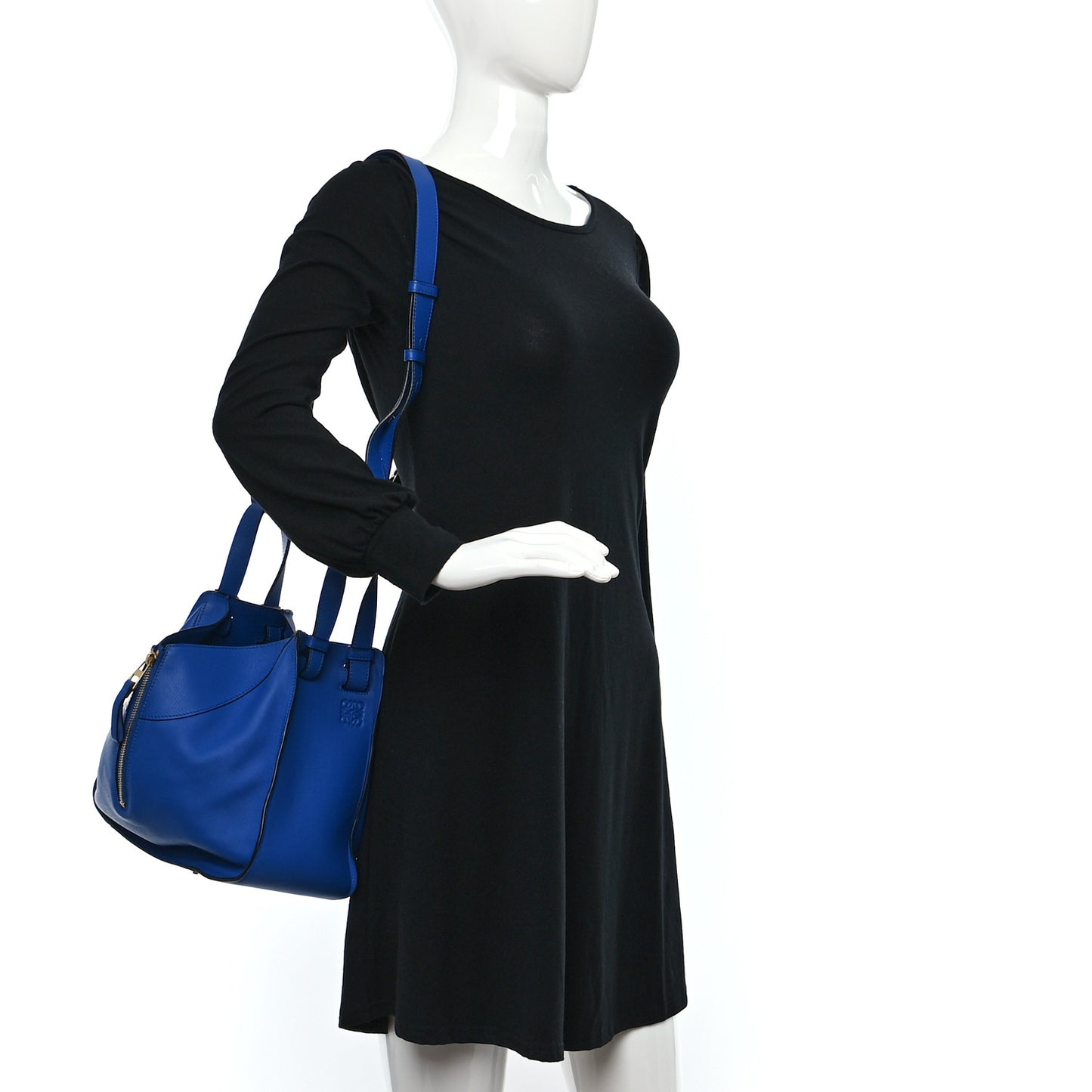 Calfskin Small Hammock Shoulder Bag Blue