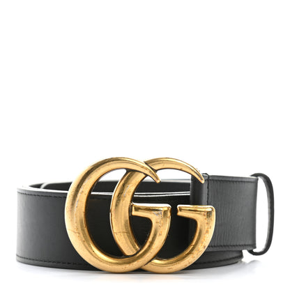 Gucci Calfskin Double G 40mm Belt 85 34 Black 1 of 7