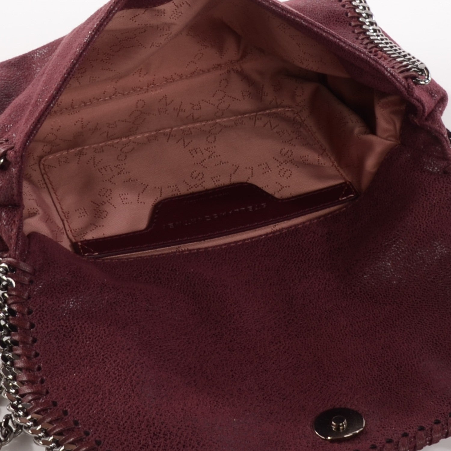 Stella McCartney Shaggy Deer Mini Falabella Shoulder Bag Plum 5 of 8