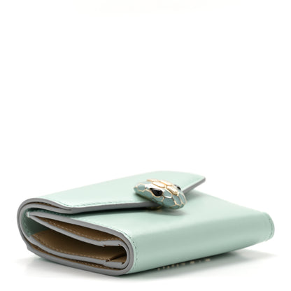 Bulgari Calfskin Serpenti Forever Slim Wallet Sea 4 of 7