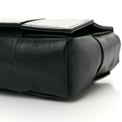 Bottega Veneta Paper Calfskin Maxi Intreccio Extra Mini Cassette Crossbody Bag Black 10 of 11