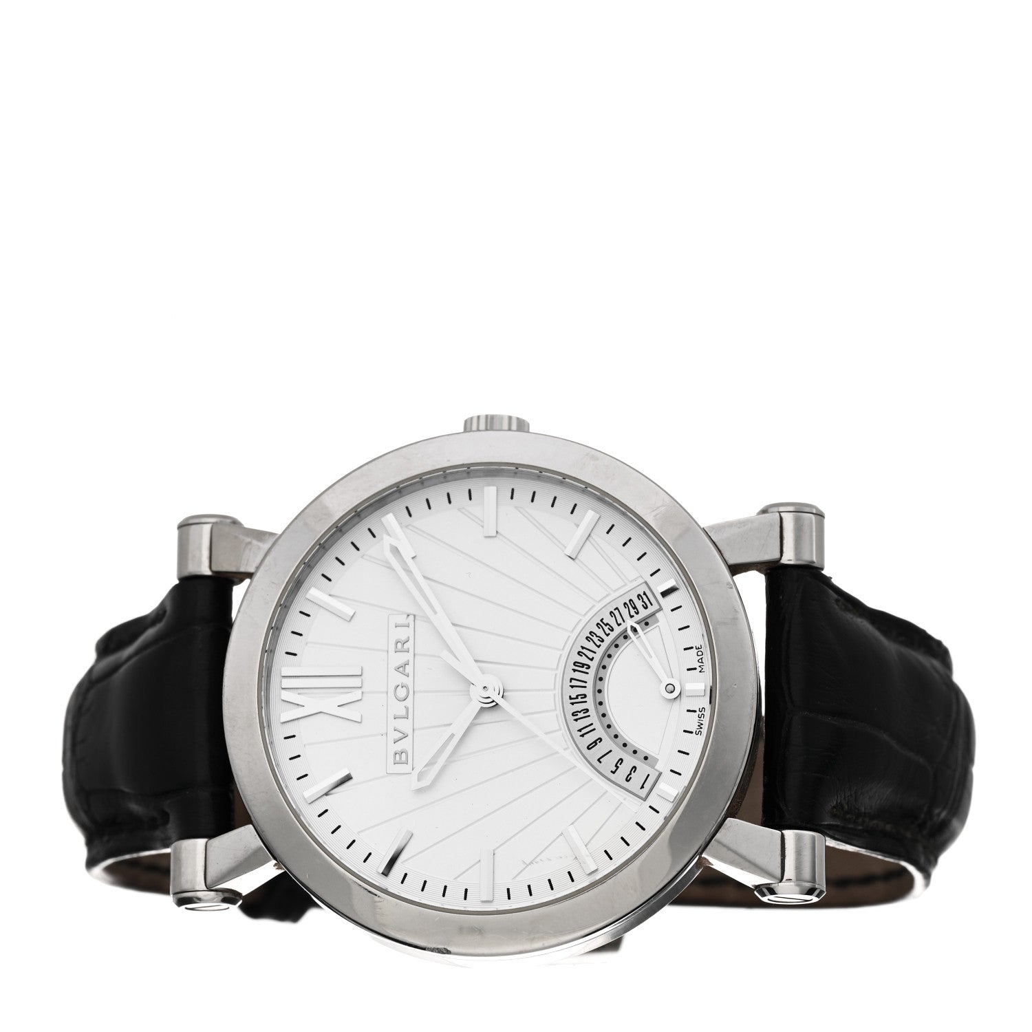 Bulgari Stainless Steel Alligator 42mm Sotirio Retrograde Date Automatic Watch 2 of 6