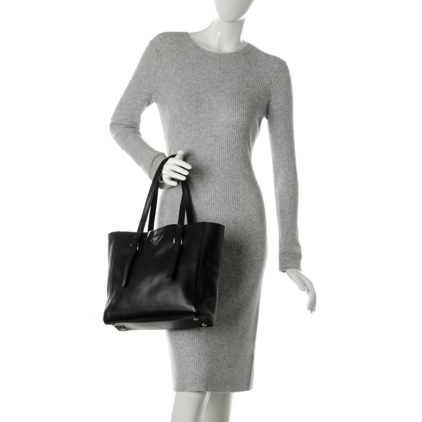 City Calf Sport Tote Nero Black