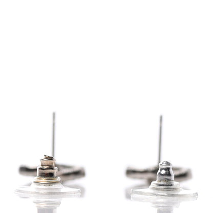Chanel Crystal CC Earrings Silver 3 of 4