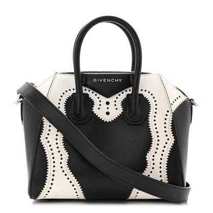 Givenchy Calfskin Brogue Small Antigona Black White 1 of 14