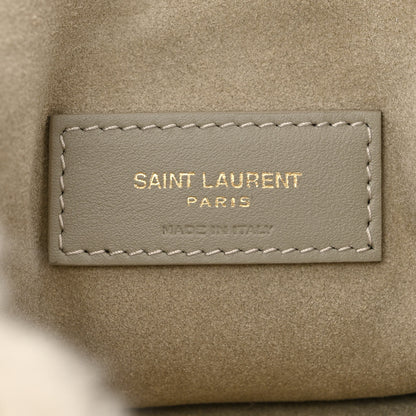Saint Laurent Shearling Medium Monogram Kate Satchel Grey 6 of 13