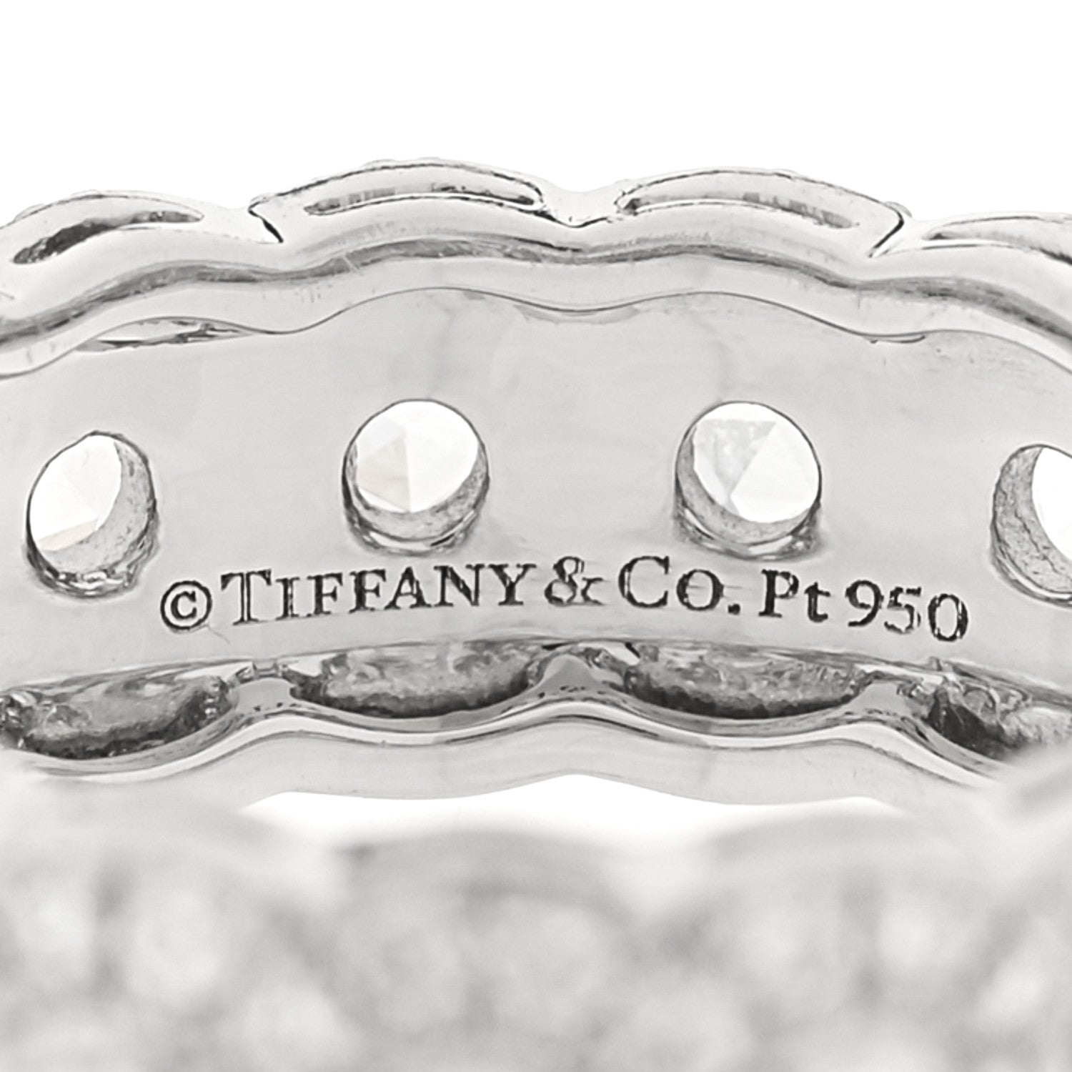 Tiffany Platinum Diamond Cobblestone Ring 48 4.5 4 of 4