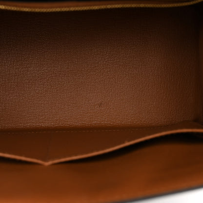 Hermes Epsom Horseshoe Vesro Kelly Sellier 28 Black Tabac Camel 11 of 13