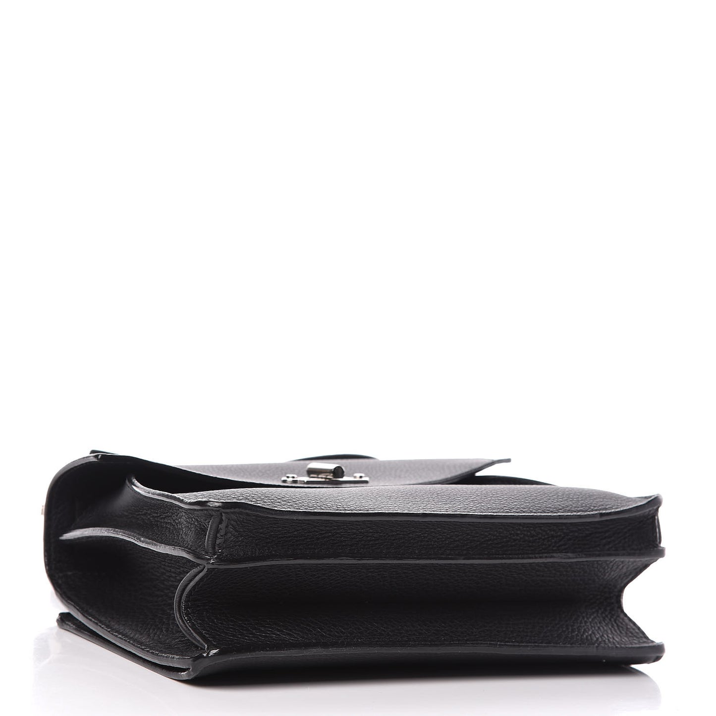Pebbled Calfskin Small Hava Top Handle Bag Black