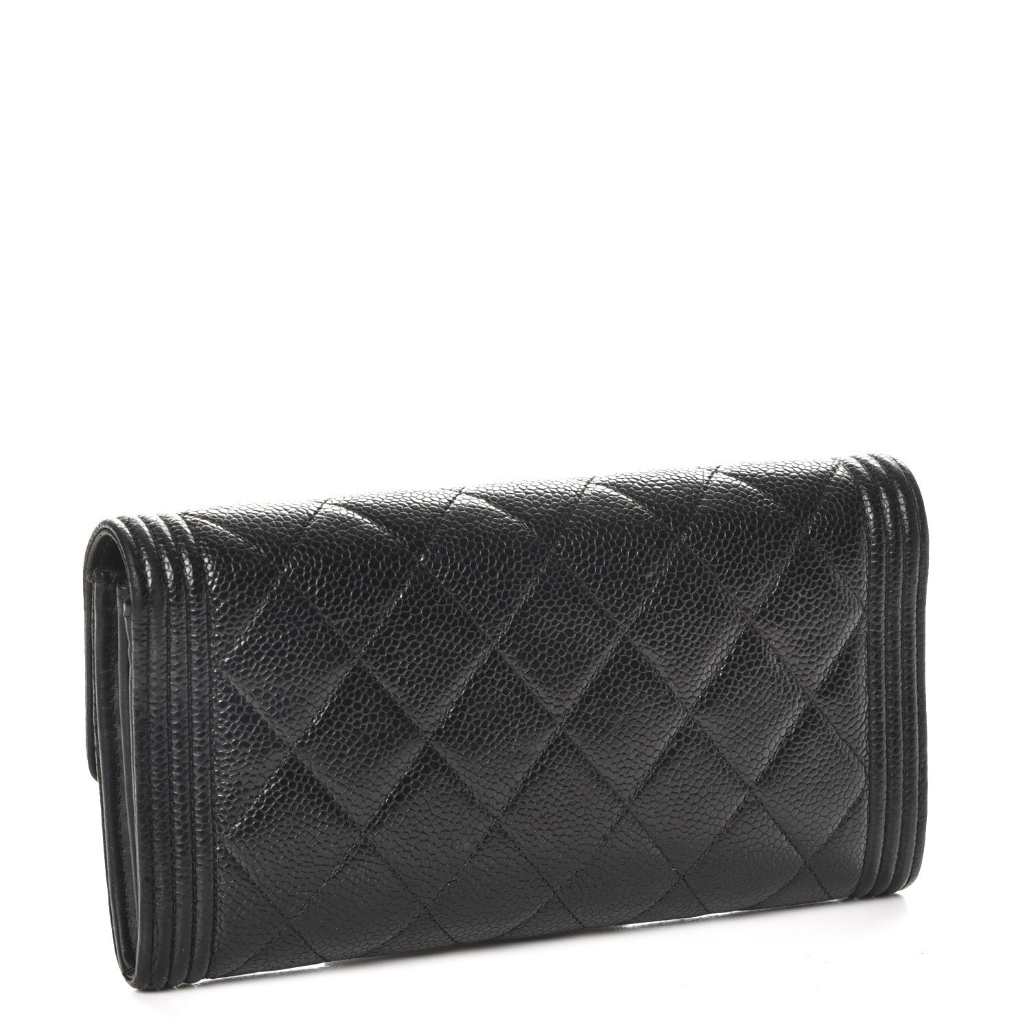 Chanel Caviar Quilted Boy Flap Wallet Black 3 of 12
