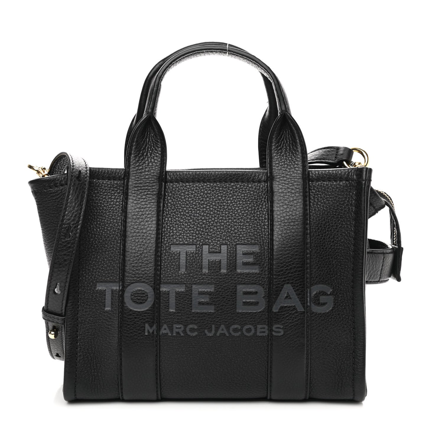 Grained Calfskin Small The Tote Bag Black