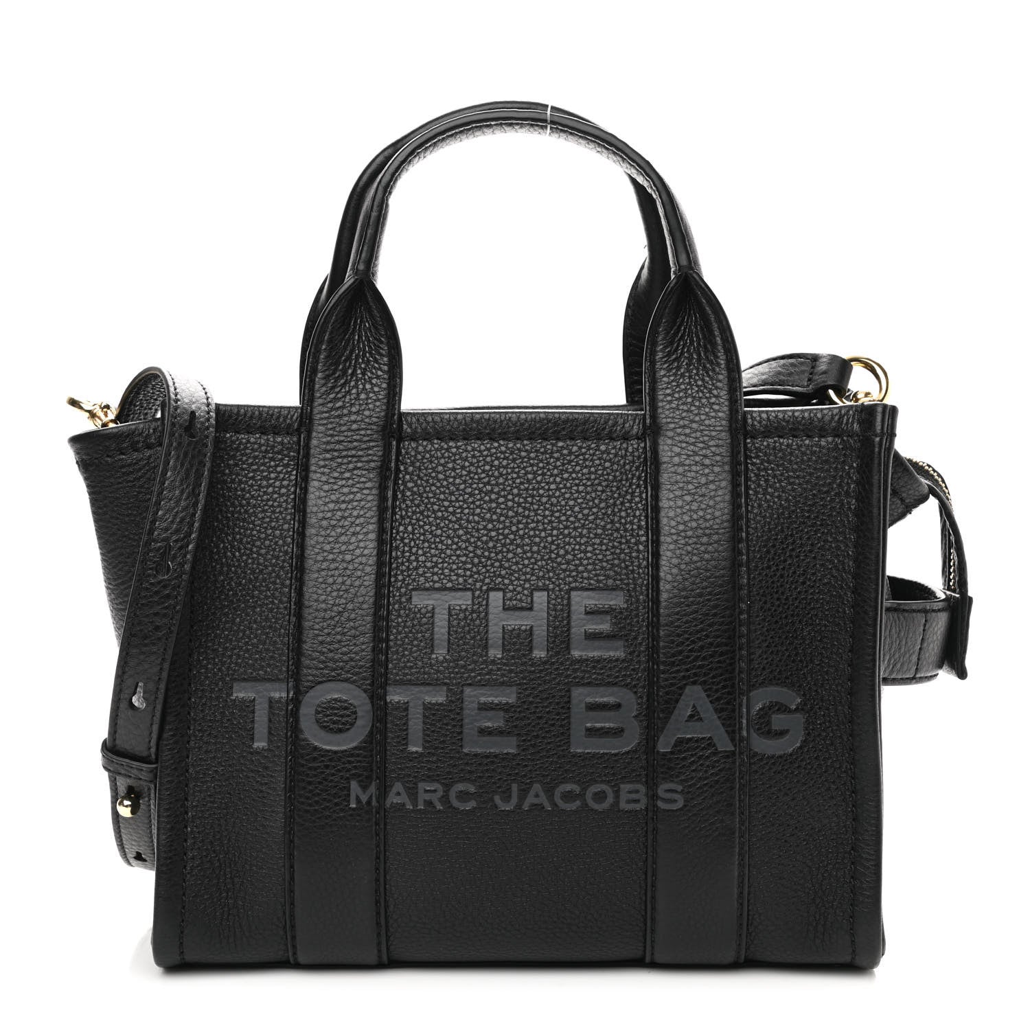 Marc Jacobs Grained Calfskin Small The Tote Bag Black 1 of 10