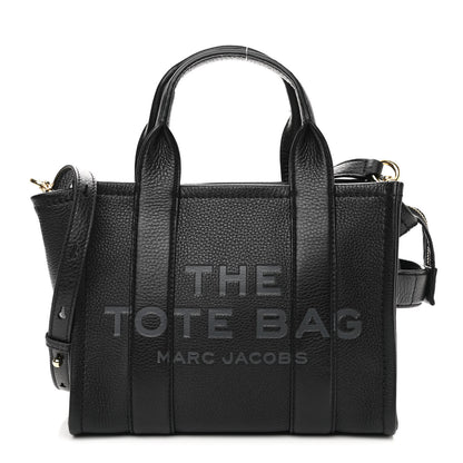 Marc Jacobs Grained Calfskin Small The Tote Bag Black 1 of 10