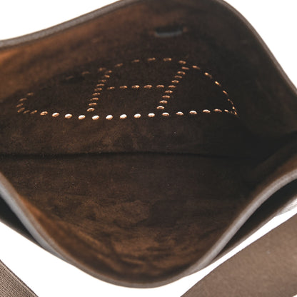 Hermes Taurillon Clemence Evelyne III GM Chocolate 5 of 11