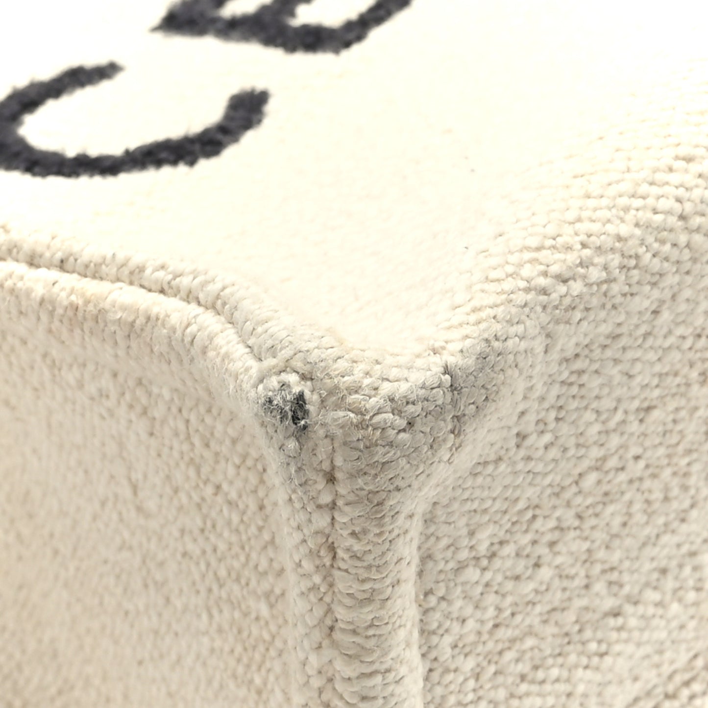 Canvas Small Cabas Thais Ecru Black