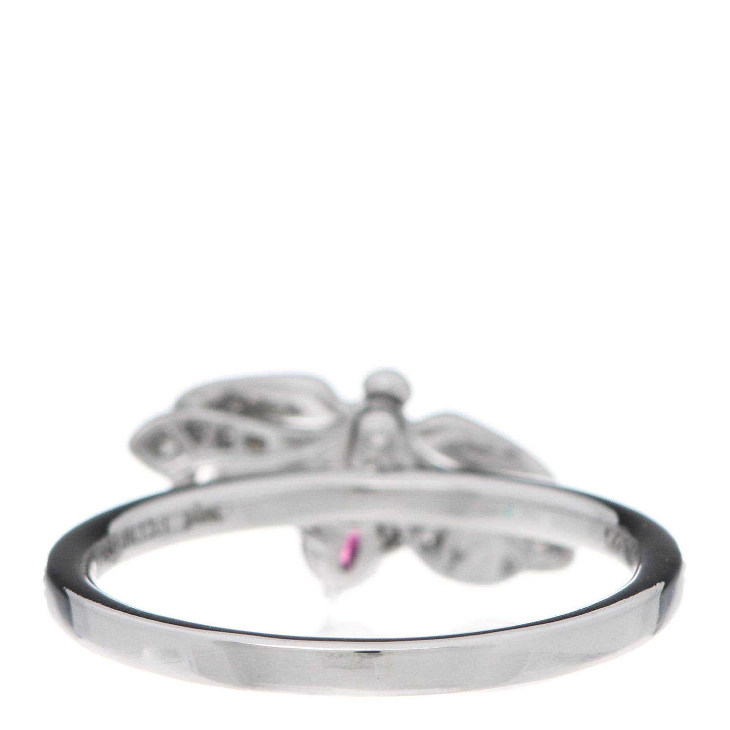 Platinum Diamond Rubellite Paper Flowers Firefly Ring 52 6