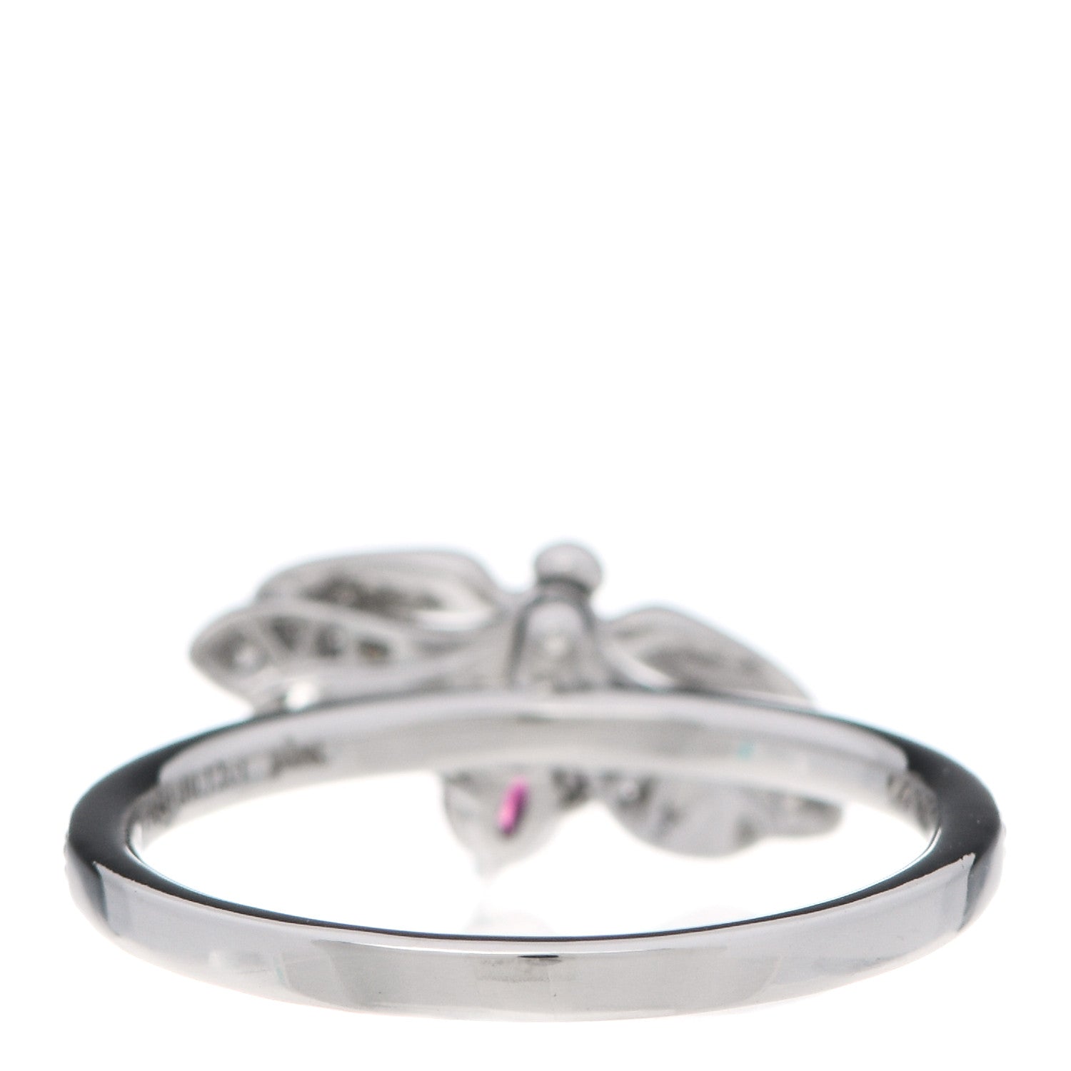 Tiffany Platinum Diamond Rubellite Paper Flowers Firefly Ring 52 6 4 of 7