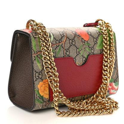 Gucci GG Supreme Monogram Tian Small Padlock Shoulder Bag Beige Multicolor New Acero 2 of 9