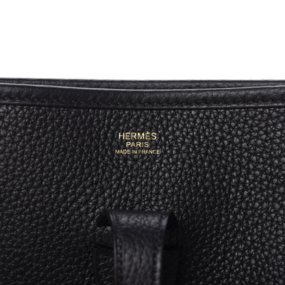 Hermes Taurillon Clemence Evelyne III PM Black 8 of 10