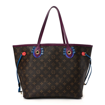 Louis Vuitton Monogram Totem Neverfull MM Magenta 1 of 9