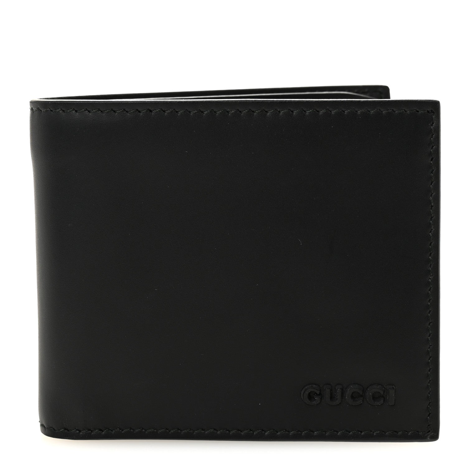 Gucci Vitello Bi-Fold Gomma Wallet Black 1 of 8