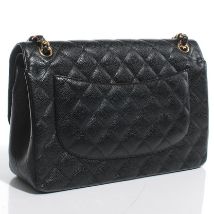Chanel Caviar Quilted Jumbo Double Flap Black 3 of 8